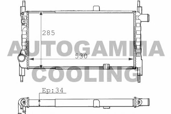 Autogamma 100686 Radiator, engine cooling 100686