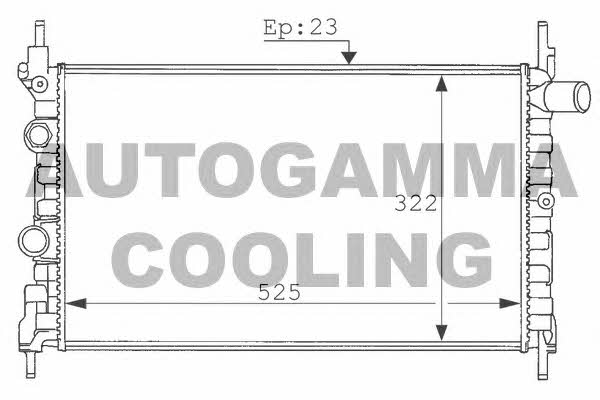 Autogamma 100687 Radiator, engine cooling 100687