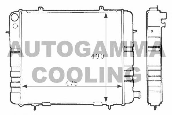 Autogamma 100695 Radiator, engine cooling 100695