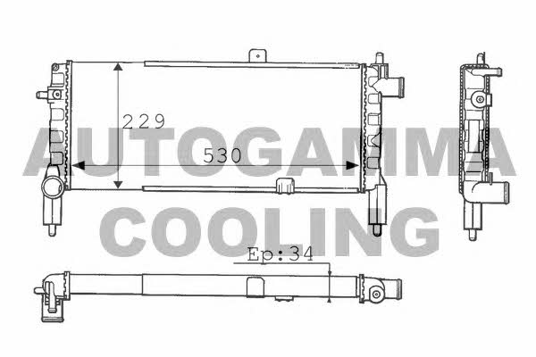 Autogamma 100706 Radiator, engine cooling 100706