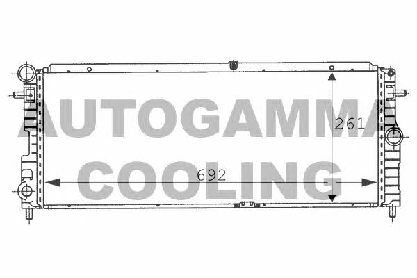 Autogamma 100708 Radiator, engine cooling 100708