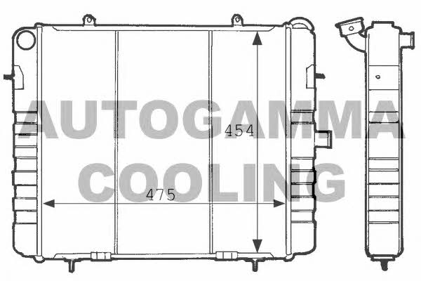 Autogamma 100718 Radiator, engine cooling 100718