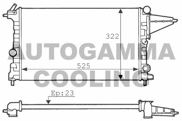 Autogamma 100726 Radiator, engine cooling 100726