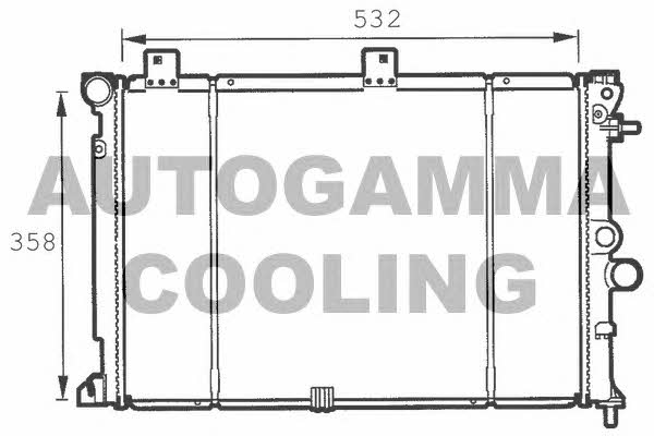 Autogamma 100728 Radiator, engine cooling 100728