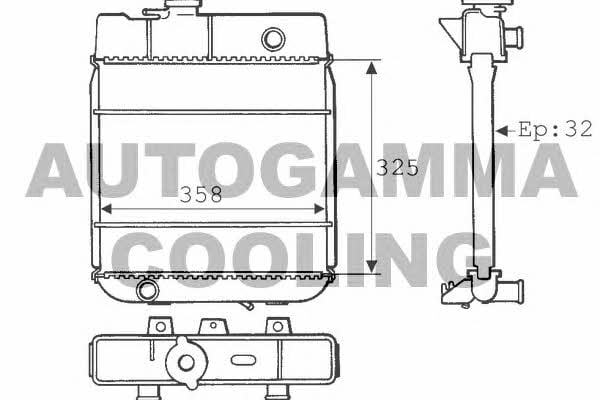 Autogamma 100739 Radiator, engine cooling 100739
