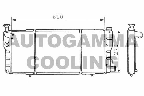 Autogamma 100743 Radiator, engine cooling 100743