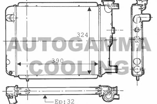 Autogamma 100751 Radiator, engine cooling 100751
