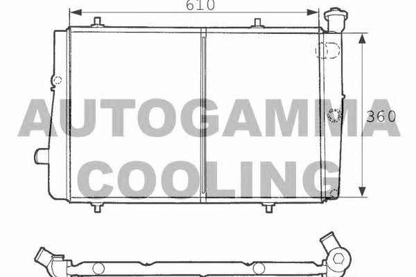Autogamma 100761 Radiator, engine cooling 100761