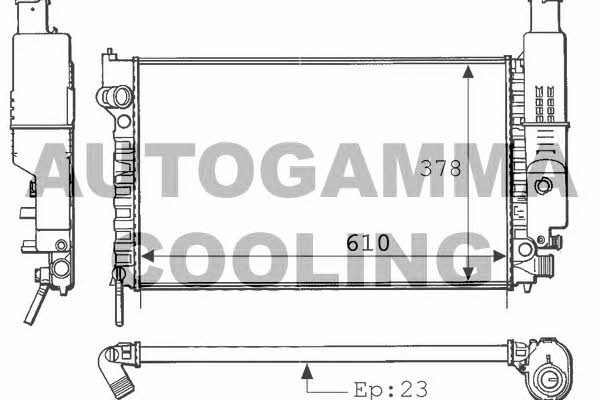 Autogamma 100765 Radiator, engine cooling 100765