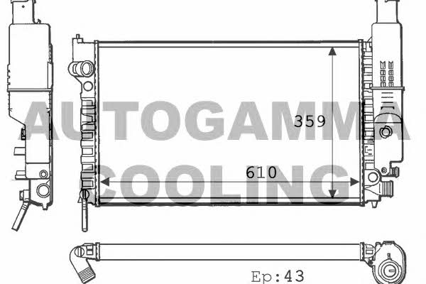 Autogamma 100766 Radiator, engine cooling 100766
