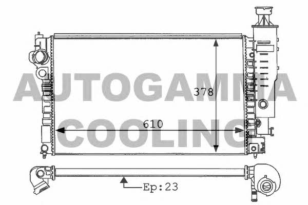 Autogamma 100771 Radiator, engine cooling 100771