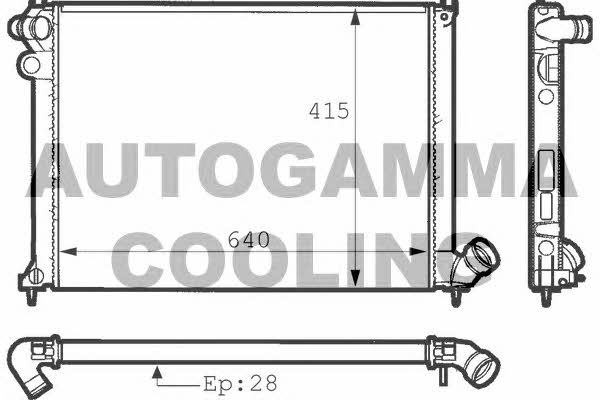 Autogamma 100777 Radiator, engine cooling 100777