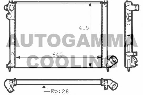 Autogamma 100778 Radiator, engine cooling 100778