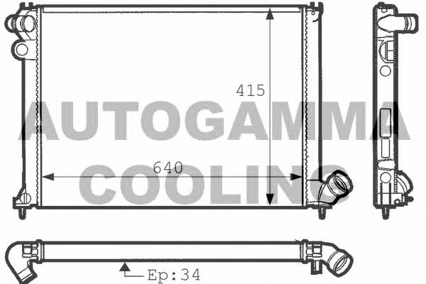 Autogamma 100780 Radiator, engine cooling 100780