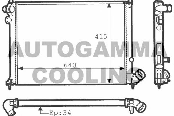 Autogamma 100784 Radiator, engine cooling 100784
