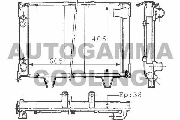 Autogamma 100792 Radiator, engine cooling 100792