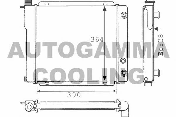 Autogamma 100794 Radiator, engine cooling 100794
