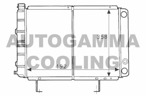 Autogamma 100796 Radiator, engine cooling 100796