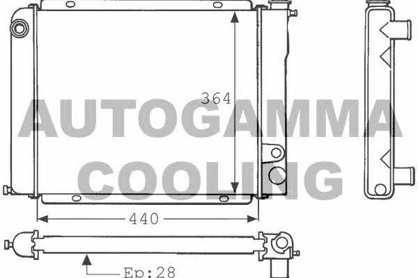 Autogamma 100799 Radiator, engine cooling 100799