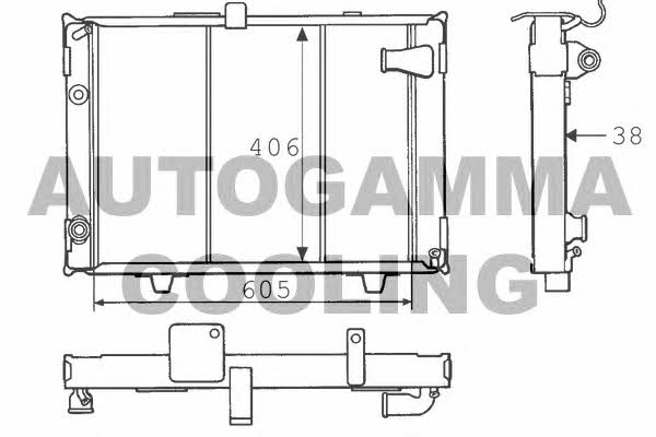 Autogamma 100805 Radiator, engine cooling 100805