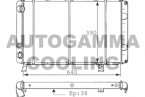 Autogamma 100809 Radiator, engine cooling 100809
