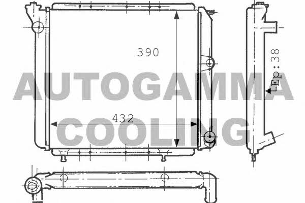 Autogamma 100832 Radiator, engine cooling 100832
