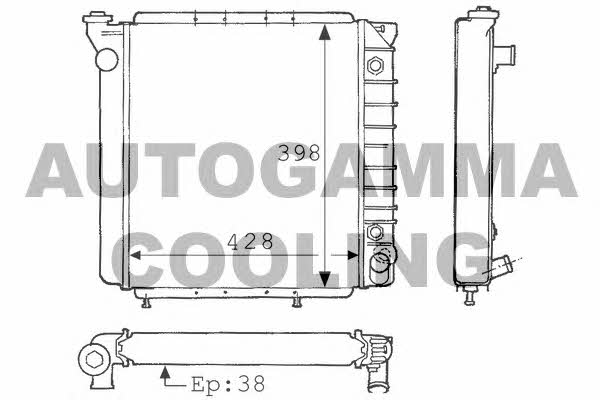 Autogamma 100834 Radiator, engine cooling 100834