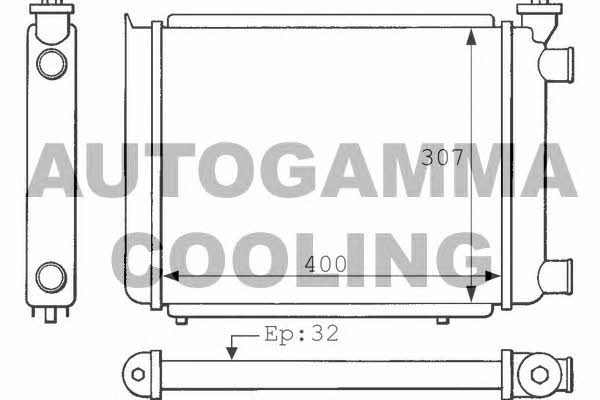 Autogamma 100840 Radiator, engine cooling 100840