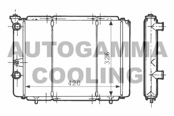 Autogamma 100841 Radiator, engine cooling 100841
