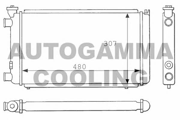 Autogamma 100842 Radiator, engine cooling 100842