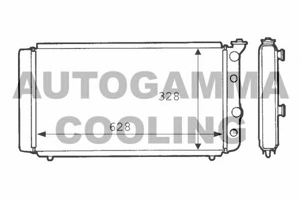Autogamma 100843 Radiator, engine cooling 100843