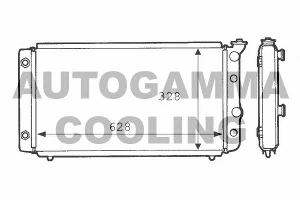 Autogamma 100844 Radiator, engine cooling 100844