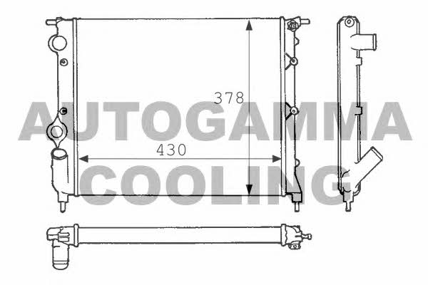 Autogamma 100847 Radiator, engine cooling 100847
