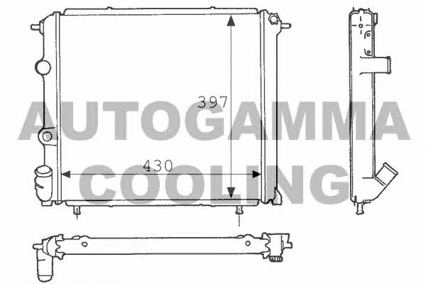 Autogamma 100849 Radiator, engine cooling 100849