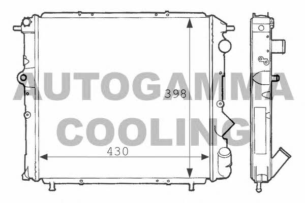 Autogamma 100852 Radiator, engine cooling 100852
