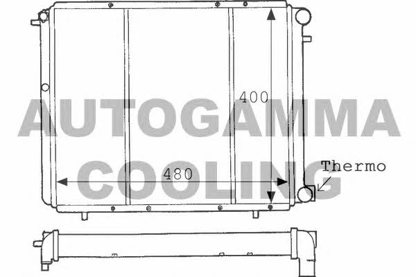Autogamma 100855 Radiator, engine cooling 100855