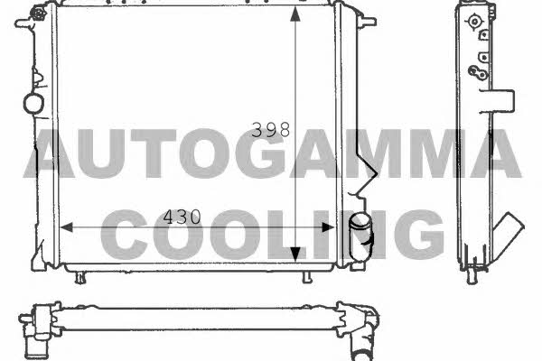 Autogamma 100856 Radiator, engine cooling 100856