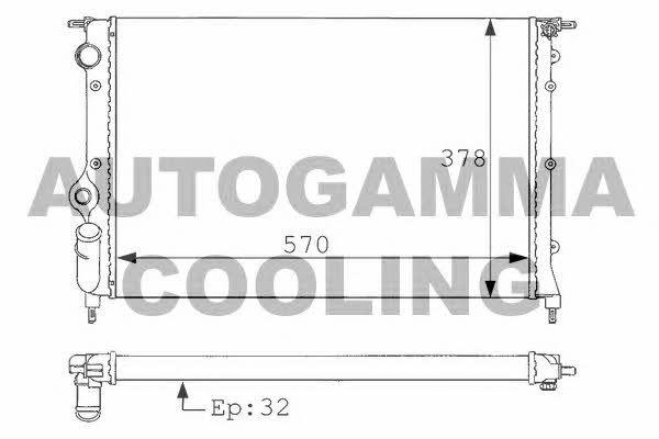 Autogamma 100857 Radiator, engine cooling 100857