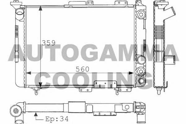 Autogamma 100860 Radiator, engine cooling 100860