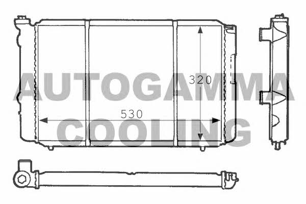 Autogamma 100862 Radiator, engine cooling 100862