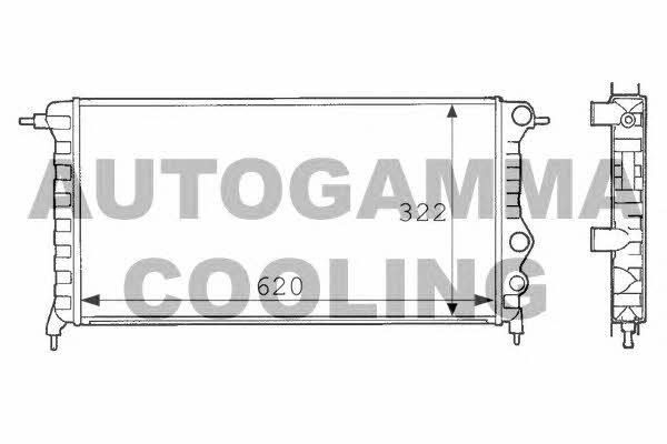 Autogamma 100872 Radiator, engine cooling 100872