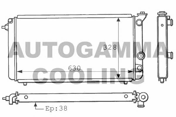 Autogamma 100873 Radiator, engine cooling 100873