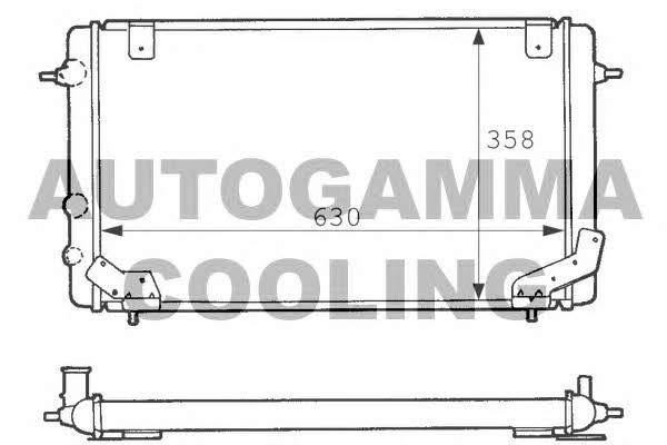 Autogamma 100875 Radiator, engine cooling 100875