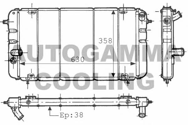 Autogamma 100877 Radiator, engine cooling 100877