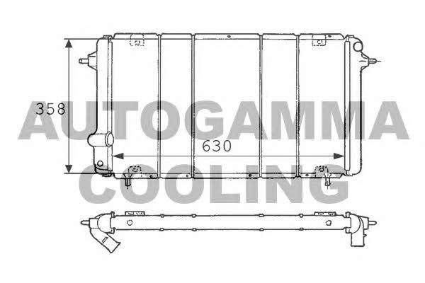 Autogamma 100878 Radiator, engine cooling 100878