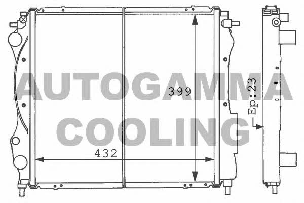 Autogamma 100884 Radiator, engine cooling 100884