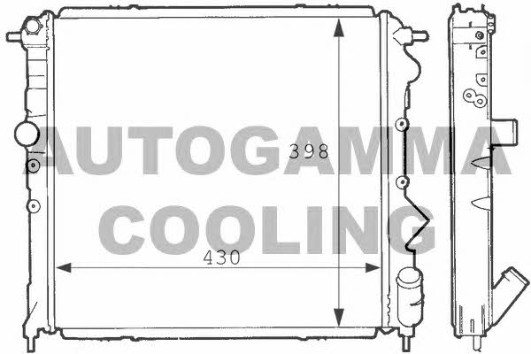 Autogamma 100886 Radiator, engine cooling 100886