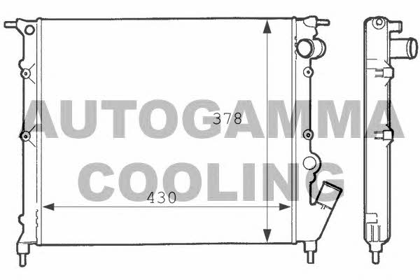 Autogamma 100893 Radiator, engine cooling 100893