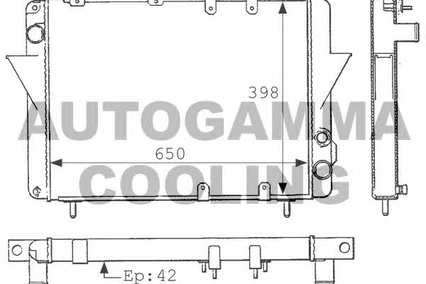 Autogamma 100900 Radiator, engine cooling 100900