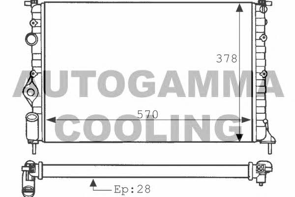 Autogamma 100904 Radiator, engine cooling 100904